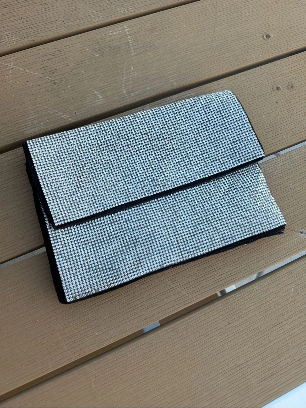 Women’s Rhinestone Clutch Bag - Silver